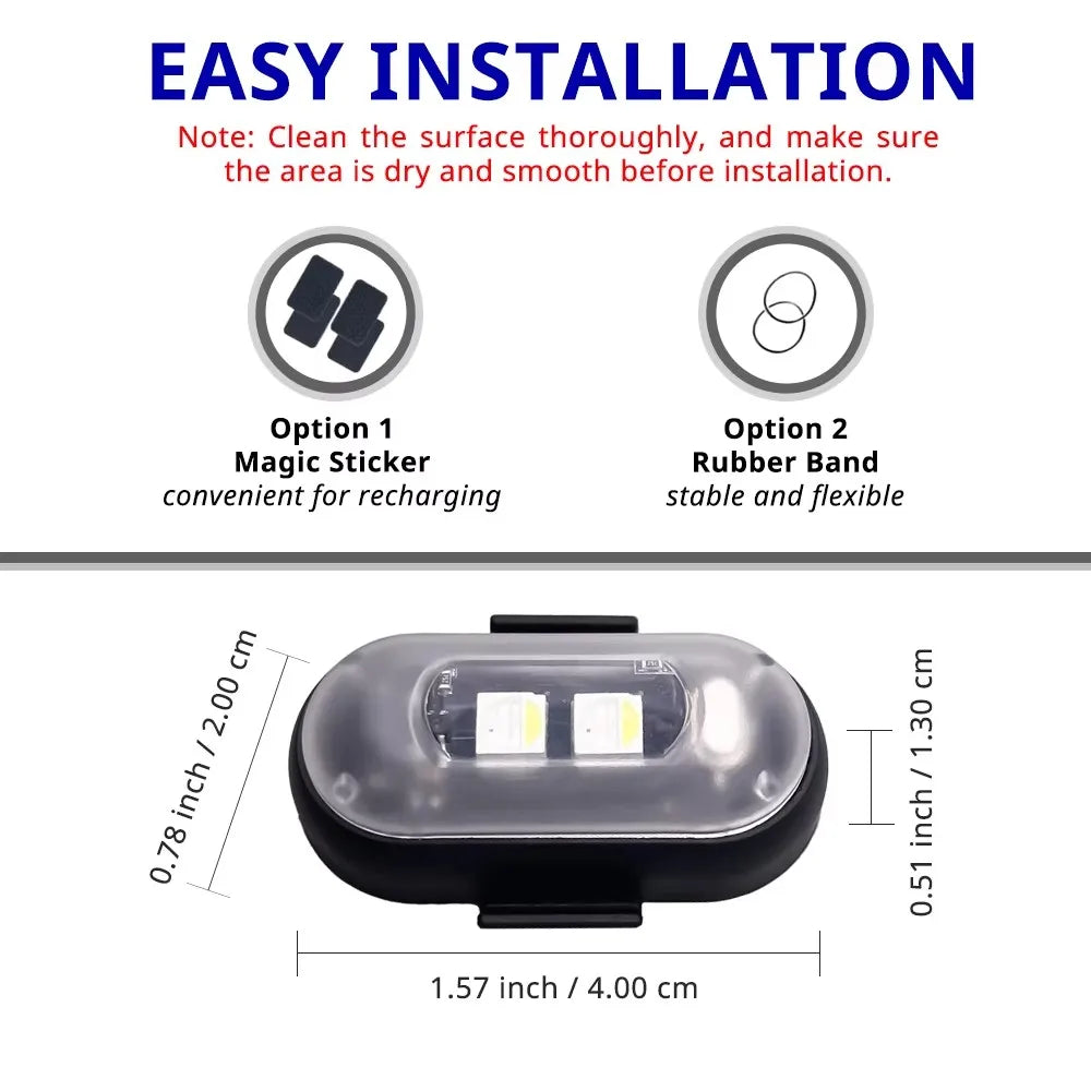 LED Portable Party Lights Remote Control Wireless Lighting Rechargeable Car Footwell Light Under Glow Kit Accessories Gift