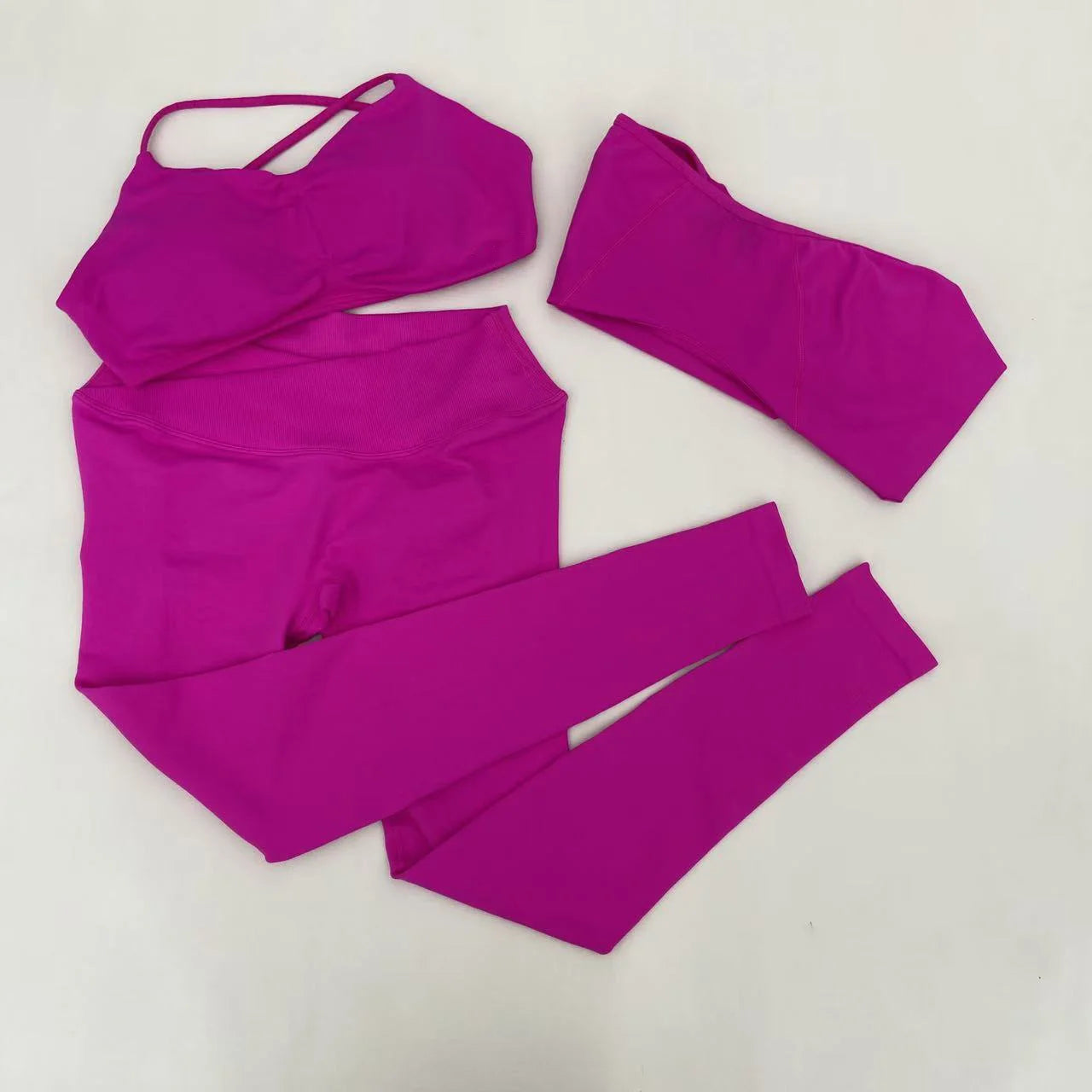 3 Pieces Women's High Stretch Gym Sportswear Shrug Sports Bra Shorts Set Comfortable Workout Yoga Active Wear Outfit