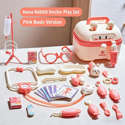 Nana Rabbit Doctor Playset – Nurse Pretend Play with Stethoscope Injection Toy for Baby Interactive Role-Play