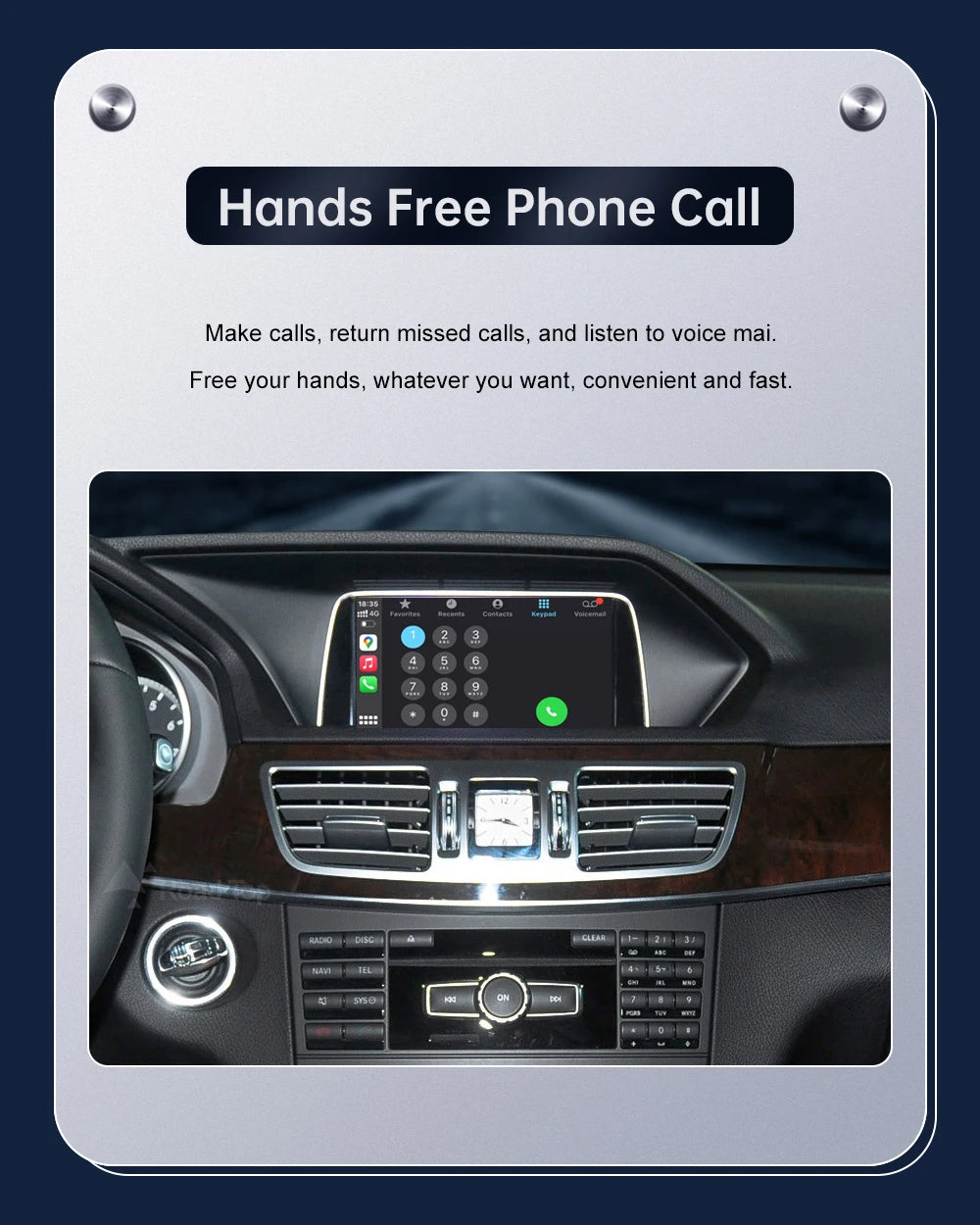 Road Top Wireless CarPlay for Mercedes Benz E-Class W212 E Coupe C207 NTG4.5/4.7/5.0 2011-2015 with Airplay Android Auto