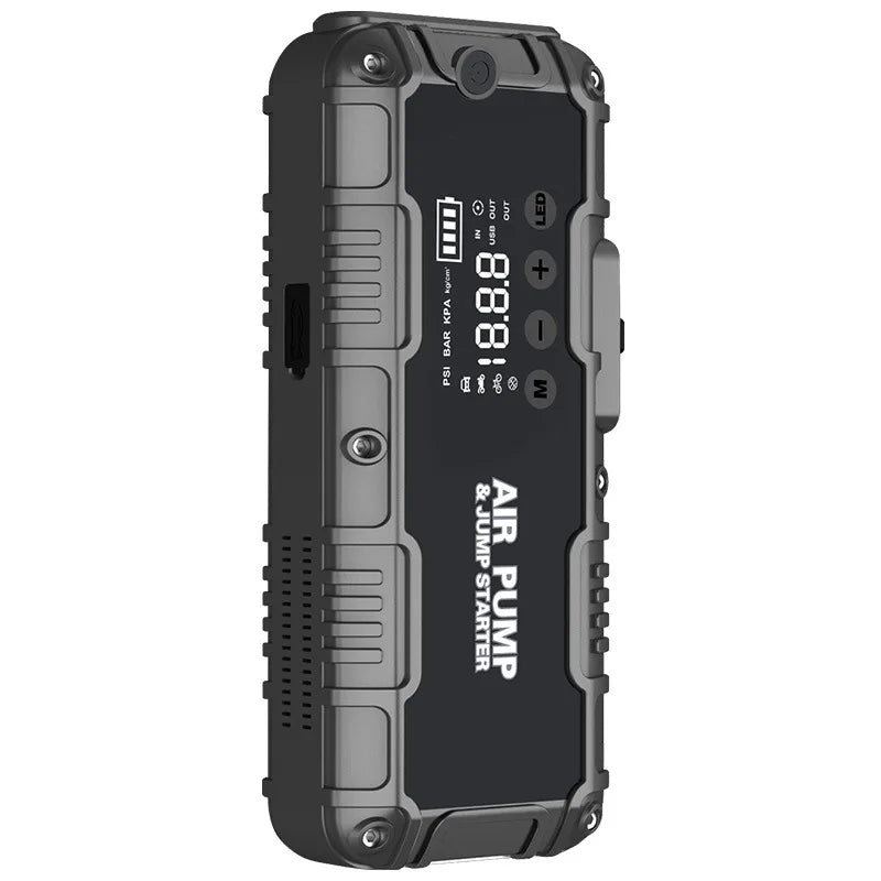 SUKIN 4IN1 Multifunction Car Jump Starter Power Bank With Tire Inflator Flashlight Charger Functions 12V Booster Starting Device