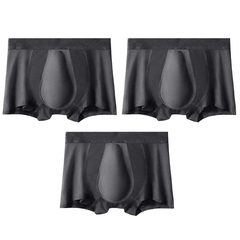 3pc Fitness essential boxers, high-stretch and breathable fabric, full support for sweating, and stretching movements
