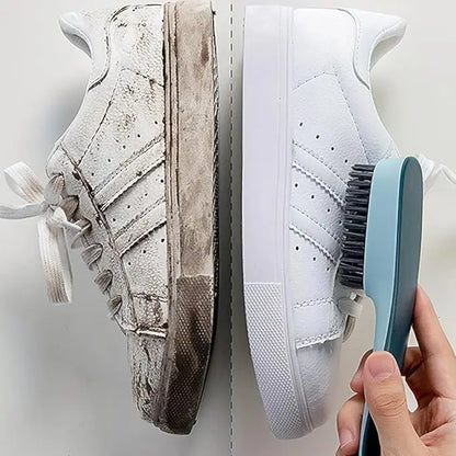 1 Pack Handheld Shoes Cleaning Brush Multifunctional Scrubbing Tool for Shoes Laundry Tile Bathtub Blue