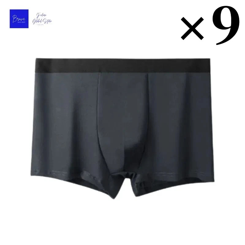 Men's Solid Black Boxers Ultra-Soft Breathable Stretch Daily Underwear Bulk Pack Easy Laundry Change