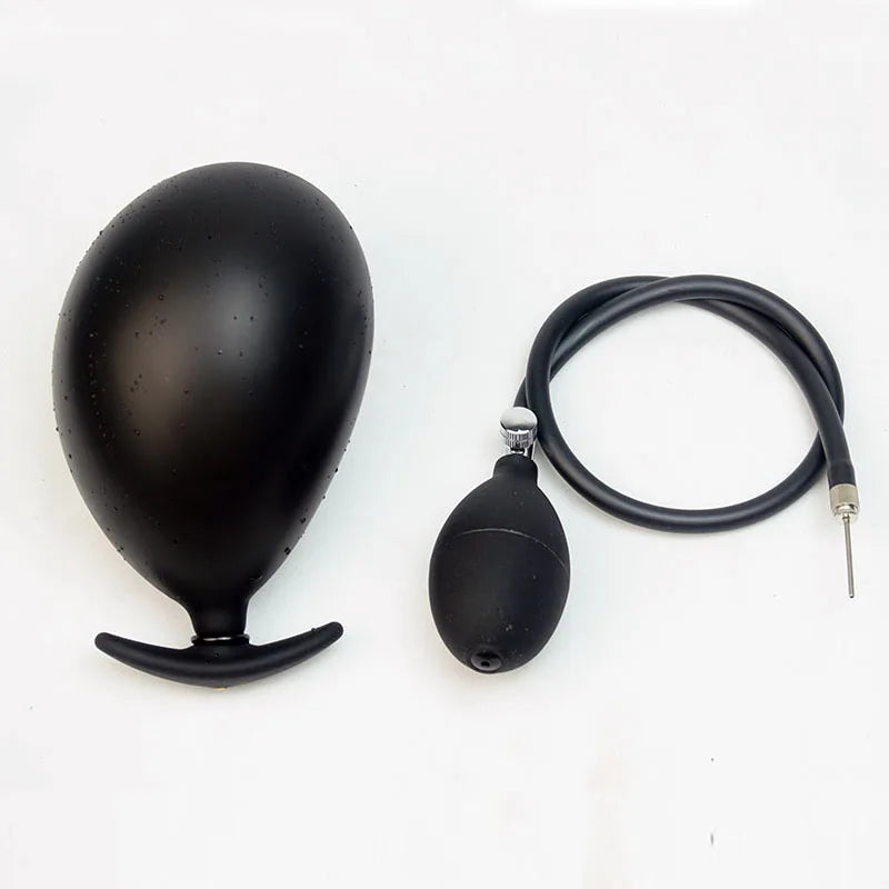 Pumped Inflatable BDSM Gag in Mouth Bondage,Silicone Vagina Butt Anal Plug/Dilator Large/ Training,Sex Toys For Couples
