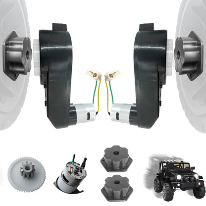 6V 12V 24V RS550 High-Speed Metal Gear Children Electric Ride on Car Vehicle Motor Gearbox Engine Reducer with Connector Upgrade