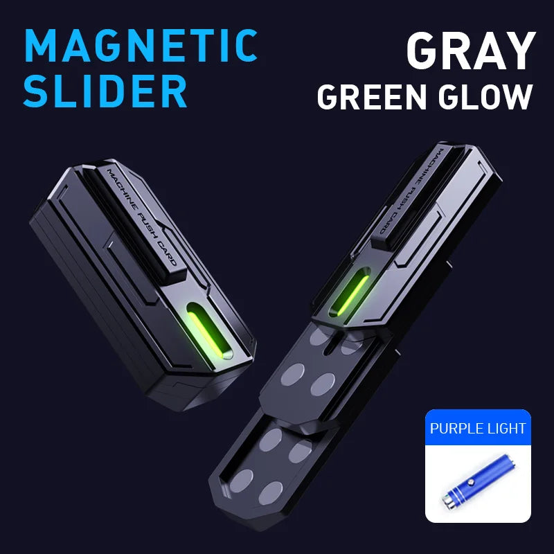 Magnetic Push Slider 3-Stage Strong Strength Metal EDC Hand Spinner Fidget Toys Autism Sensory Toys ADHD Anxiety Stress Relief