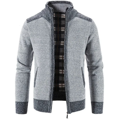 Autumn Winter Men's Thick Sweater Loose Casual Cardigan Sweater Jacket Zip Knitted Sweater Men Streetwear