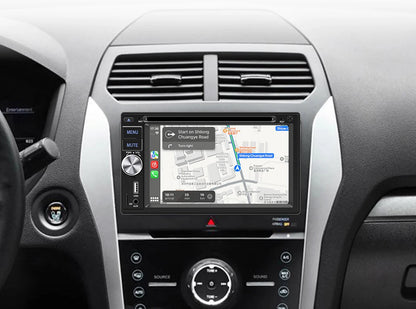 6.2" Double 2 DIN Car Stereo Radio CD DVD Player Apple Carplay & Android Auto FM/RDS HD Touch Screen Bluetooth USB TF+MIC&Camera