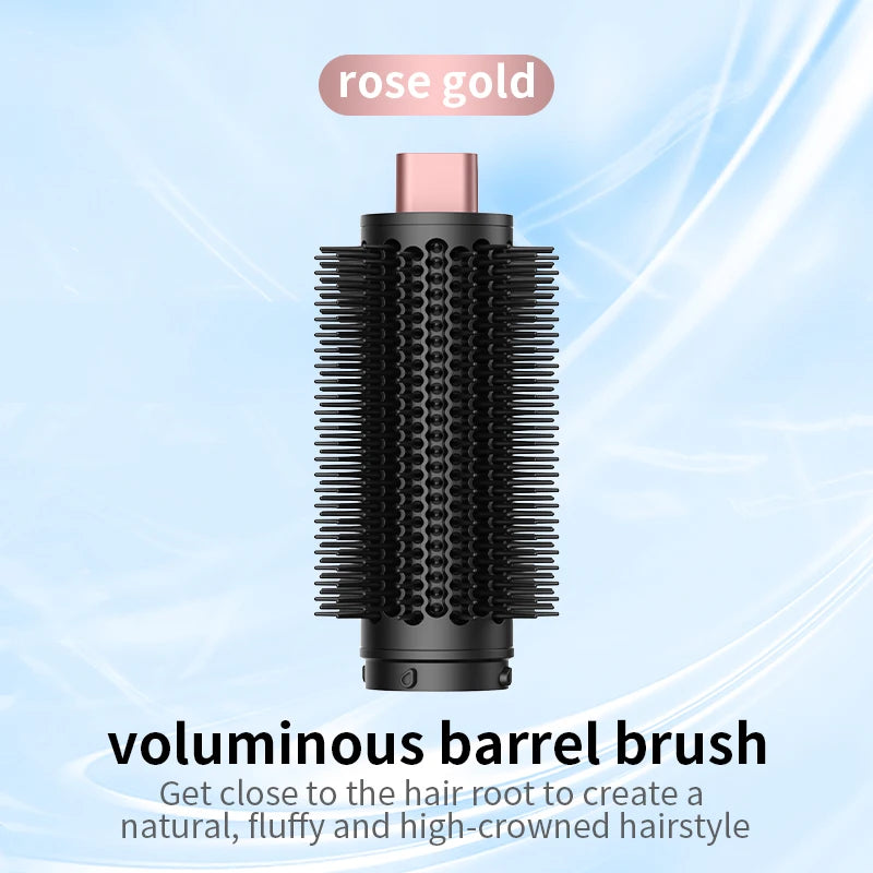 Professional 6 in 1 Cold Hot Air Styling Brush Hair Dryer Curling Iron Straightener Flat Iron 1700W Fast Dry Voluminous Waves