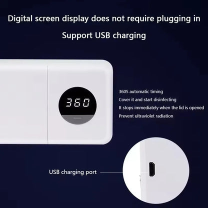 UV Toothbrush Holder Rechargeable Fast Drying Toothbrush Sterilizer With LED Display Wall-mounted Automatic Toothbrush Holders