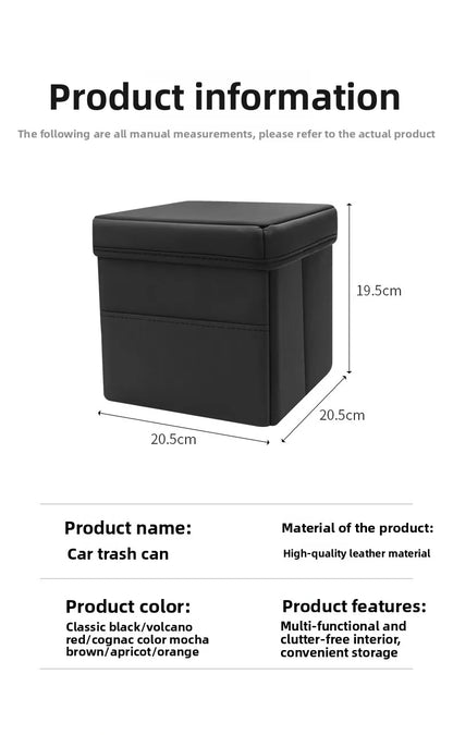Suitable for ZEEKR 007gt 7X zeekr 001 009 Zeekr 9x mix car trash can and folding storage box for car interior