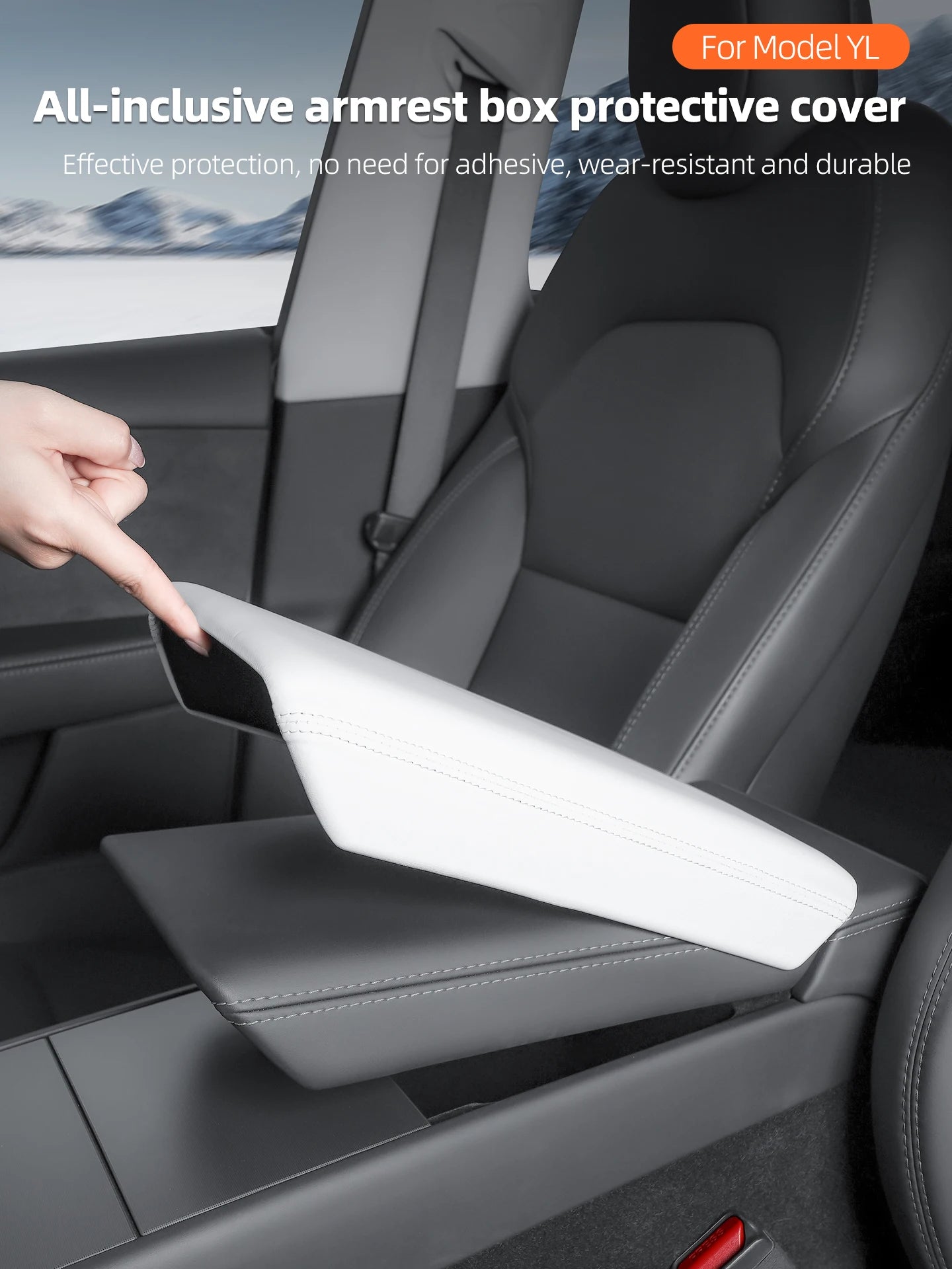 For Tesla Model YL 6 seats Armrest Box Protect Cover Center Console Anti-Scratch 2026 Automotive interior accessories