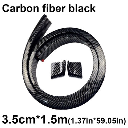 Universal 1.5M Car-Styling 5D Carbon Fiber Car-Styling 5D Fiber Shiny Black Spoilers DIY Refit Spoiler for Car Accessories