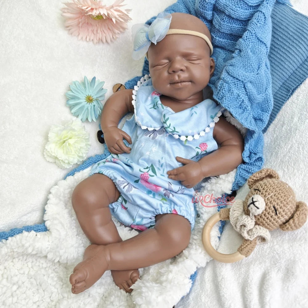 20Inch Hand-Painted Silicone Reborn Baby Girl/Boy Realistic Skin Texture Can Use Pacifiers Doll for Adult Collectors and Display