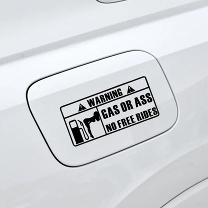15*7CM Car Interior Personality Stickers GAS GRASS or ASS Unmanned Free Ride Car Windows Vinyl Stickers Waterproof Custom