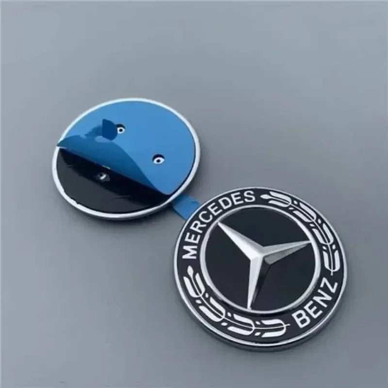 57mm Star Flat Hood Bonnet Logo Mercedes Benz W204 W124 W201 W202 W212 W220 W205 Emblem Badge stickers automobile Accessorie