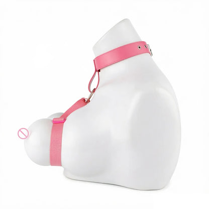 QKKQ Chest Harness Belt PU Leather And Webbing Erotic Bra Breast Flirting Chest Binder Breast Bondage BDSM Sex Toys For Women