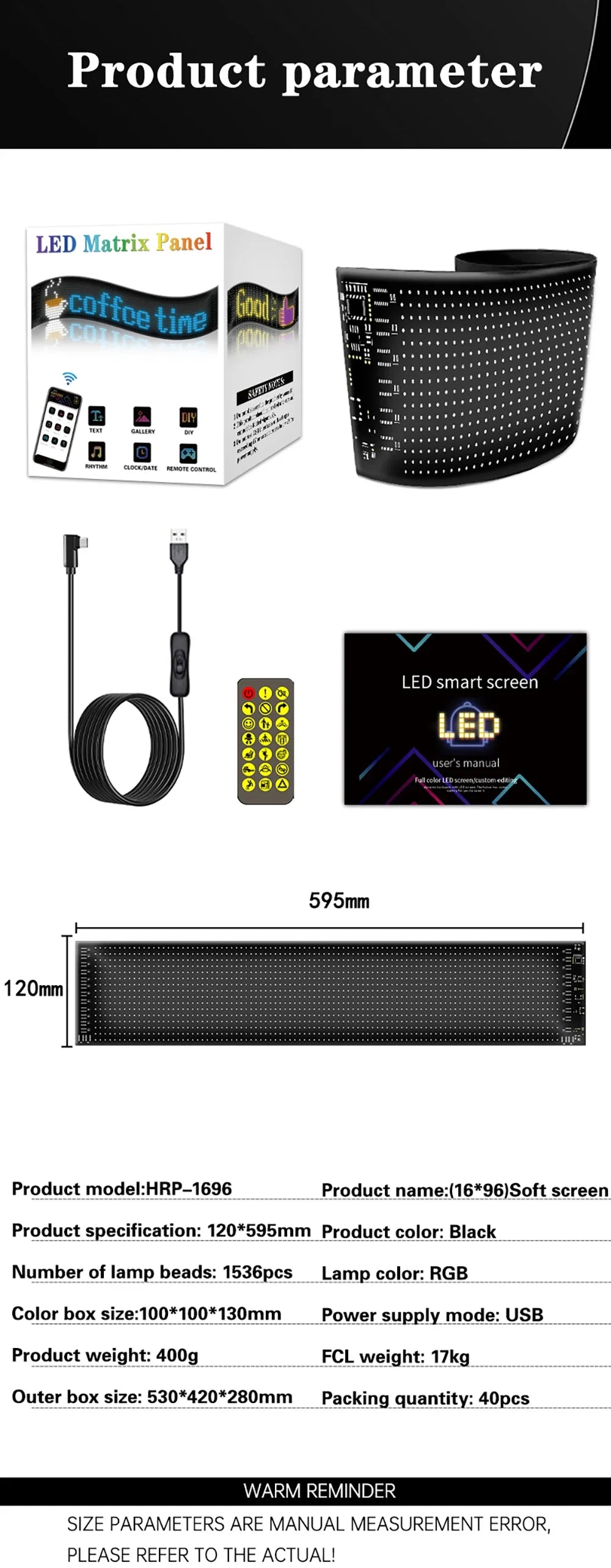 LED Matrix Pixel Panel Light Bluetooth App 5V USB  Control Scrolling Advertising LED Car Sign Animation Programmable for Car Sho