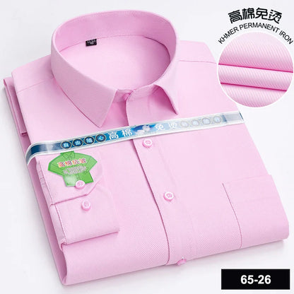 Men's Long Sleeve Casual Shirts Fashion Print Cotton Standard Fit Button Pocket Soft Shirts For Man Office Business Dress New