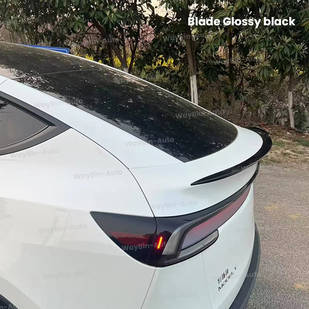 Matte Black  Rear Trunk Spoiler for Tesla Model Y Juniper 2025 - Easy Install Carbon Fiber Trim Blade Wing Body Kit Auto Tuning