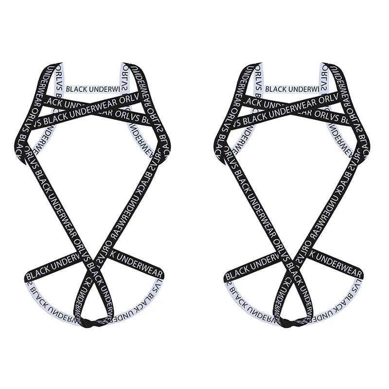 Fashion Harness Straps Body Bondage Costume Men Bra Sexy Underwear Nightclub Erotic Hollow Out Performance Tank Top Clothing