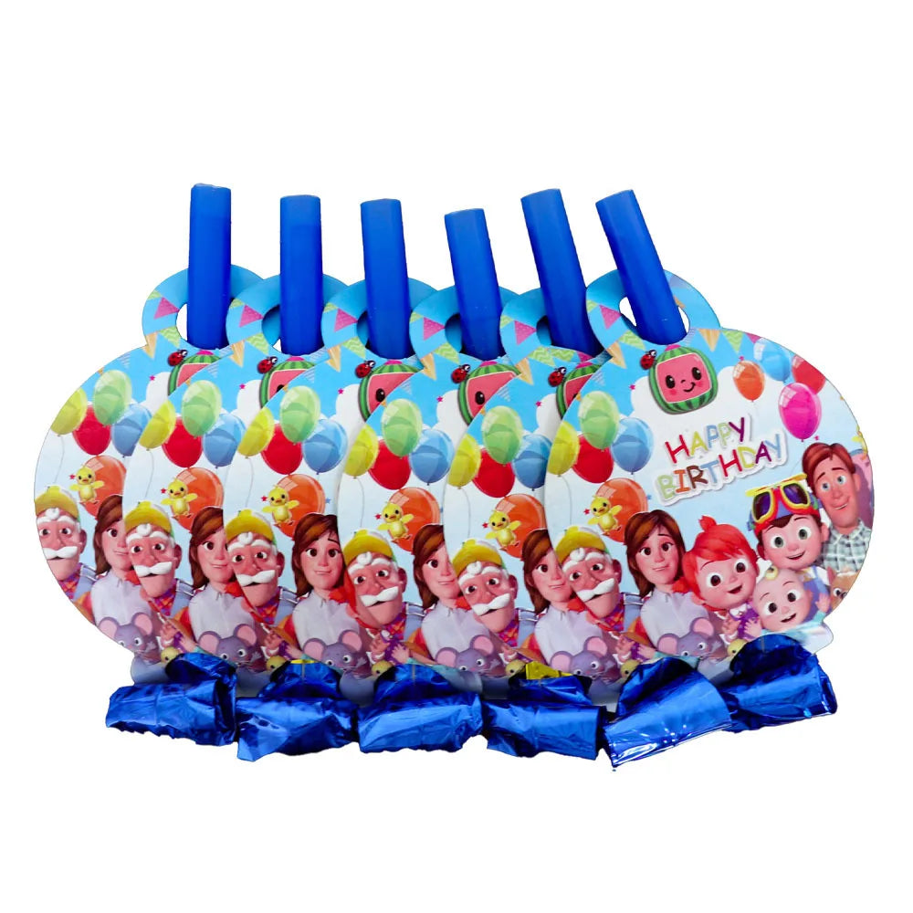Cocomelon Birthday Party Decoration Tableware Set Birthday Cup Plate Napkin Tablecloth Cake Topper Balloon Party Favors Gifts