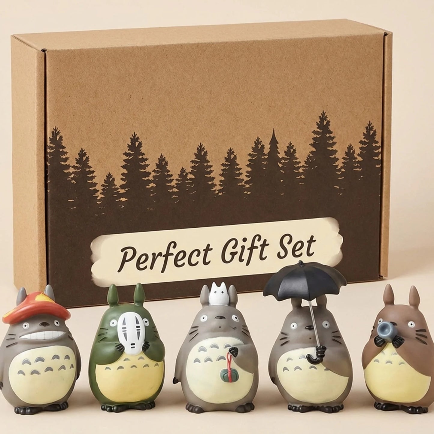 My Neighbor Totoro Mini Figures 5 Styles Studio Ghibli Anime Figurines Desktop Ornament Resin Model Gift for Anime Collectors