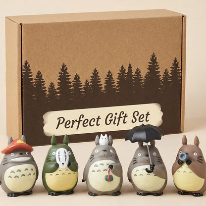 My Neighbor Totoro Mini Figures 5 Styles Studio Ghibli Anime Figurines Desktop Ornament Resin Model Gift for Anime Collectors