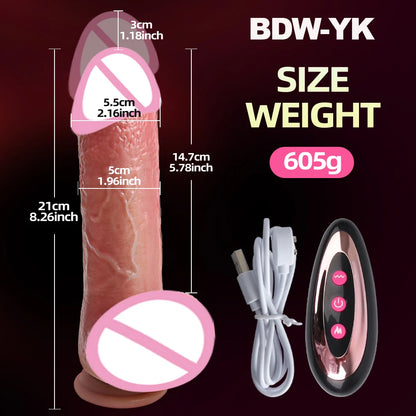 Realistic Dildo Vibrators for Women Dildos Sex Toys Heating Dick Remote Control Penis Vibrator Telescopic Dildo Anal Sex Product