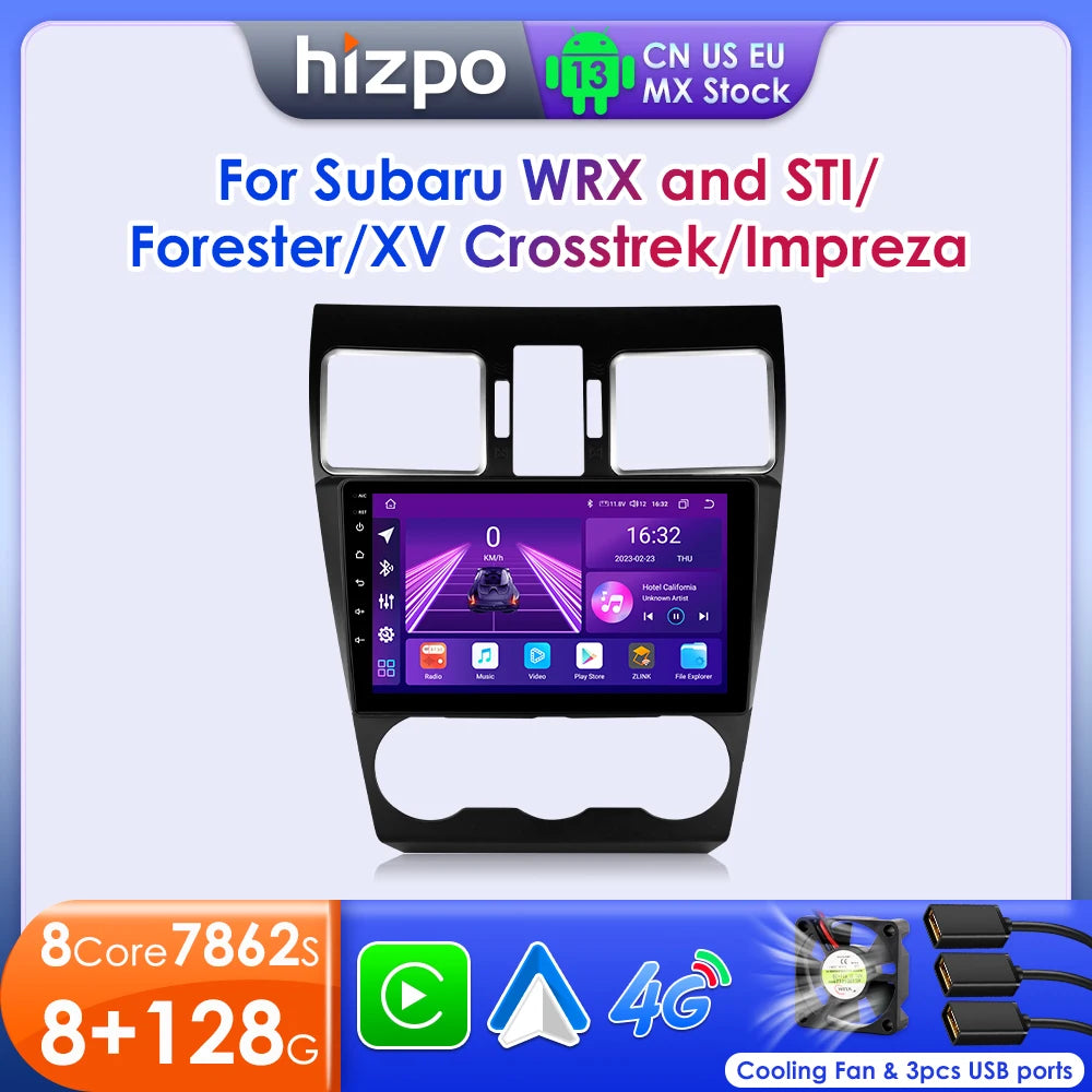 Hizpo Car Intelligent Systems For Subaru Forester WRX and STI XV Crosstrek Impreza 2015 2016 - 2018 Stereo GPS Navi 2din Carplay