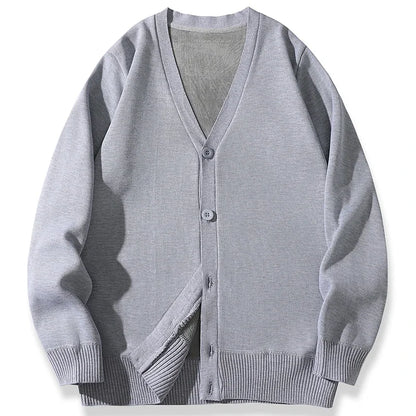 2026 New Men's Casual Long Sleeved Velvet Sweater Cardigan Knitted Jacket Top Autumn and Winter Fashionable Versatile Jacket