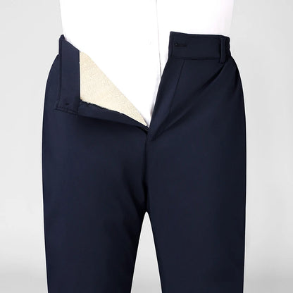 Corduroy Men's Straight Leg Warm Winter Pants Loose Fit Casual Trousers Comfortable Autumn Winter Fashion Trend Brand