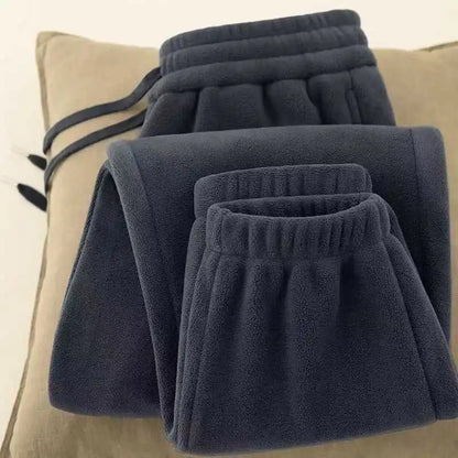 Men's Double-Sided Fleece Thickened Warm Casual Pants Winter Long Trousers Outerwear Loose Fit Youthful Style Autumn Winter