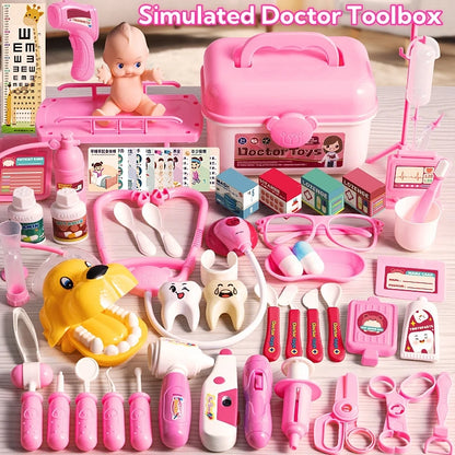 Simulation Doctor Set For Kids Pretend Play Girls Role-playing Games Accessorie Medical Kit Nurse Tools Toys For Children Gift