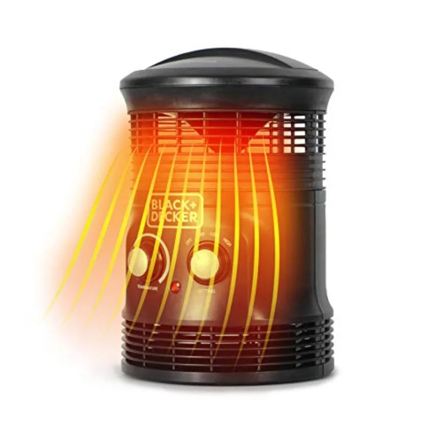 360-Degree Surround Heater and Fan Combo 360 Space Heater for Office Desk Home Office and Personal Use Desk 2 Heat and Fan Only