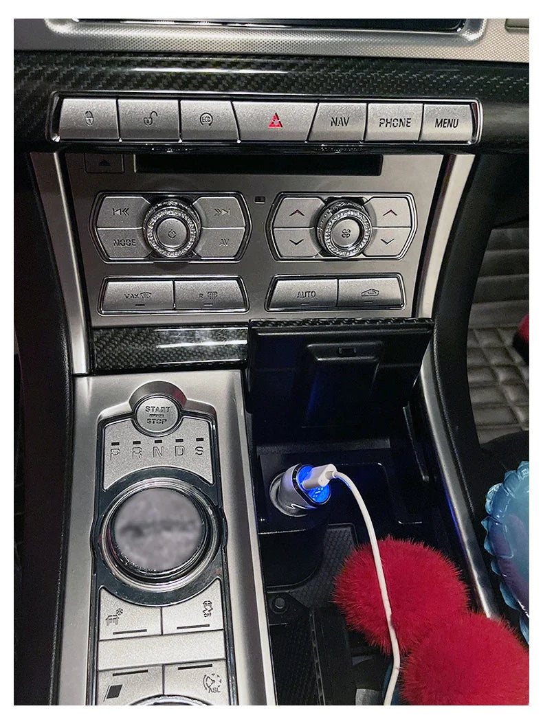 For Jaguar XF 2012-2015 Aluminum Alloy Car Central Control Gear Shift Panel Buttons Covers Stickers Trim Interior Accessories