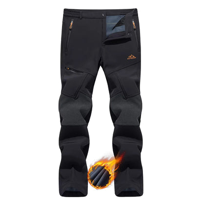 TACVASEN Winter Men's Hiking Pants Warm Thermal Fleece Lined Windproof Outdoors Working Fishing Camping Mountain Ski Pants