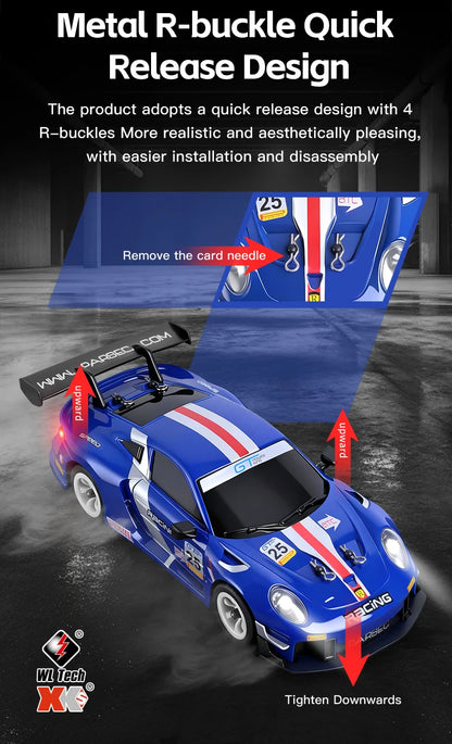 WLtoys 284019-A 284191 1:28 2.4G RC Car With LED Lights 4WD Gyro 30KM/H Remote Control Car Off-Road Drift Vehicle Toys For Kid