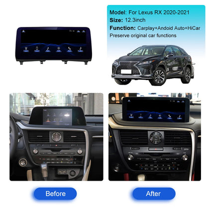 Linux Car stereo CarPlay FOR Lexus RX RX200 RX270 RX300 RX350 RX400h RX450h 2009-2021 Car Radio GPS navi player HD touch screen