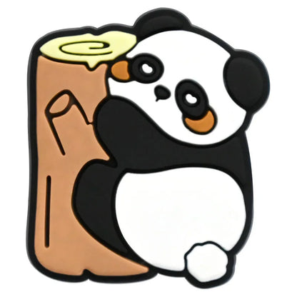 1/20/50/100Pcs Panda Series Shoe Charms Cute animal Shoes Accessories Decoration Clog Sandal Buckle Bithday Holiday Party Gifts