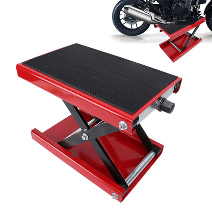 Motorcycle Lift Scissor Jack 85-340mm/3.35-13.39in Adjustable Height Foldable 500kg Capacity Motorbike Jack Stand