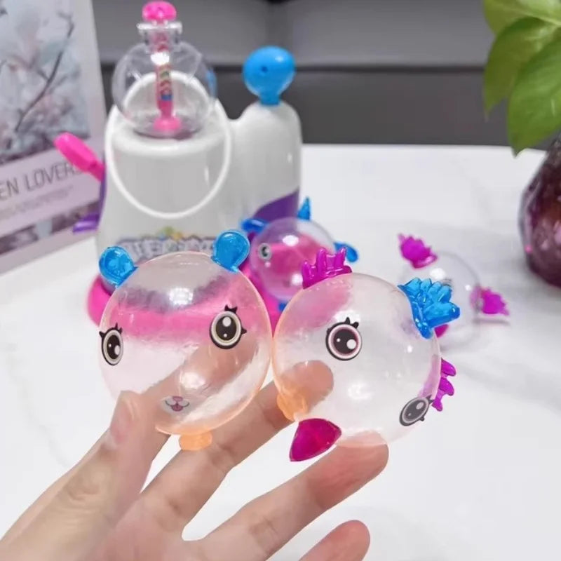 Magic Bobo Sticky Fun Balloon Inflator Creative Handmade Diy Parent-Child Interaction Anti-Stress Educational Toys Decor Gift