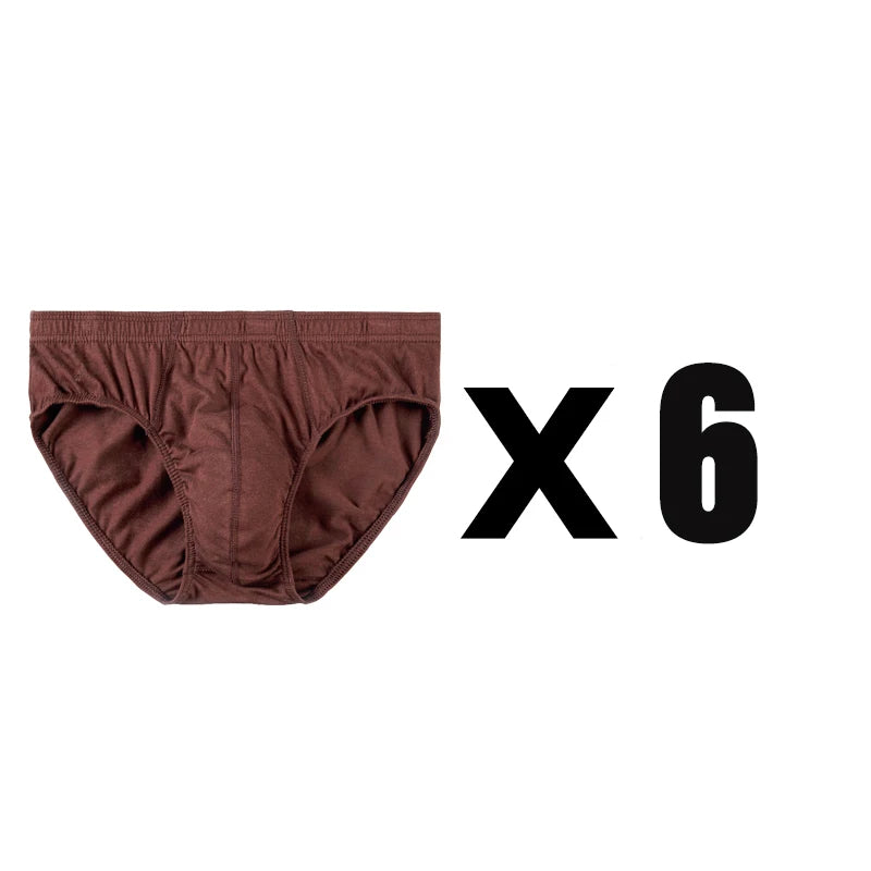 6 Pcs/Lot Men's 100% Cotton Panties Breathable Briefs Comfortable Male Underwear Lingerie Underpants Plue Size Xl -5Xl