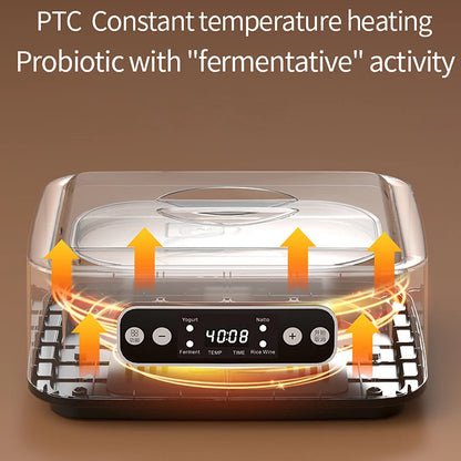 1.6L Automatic Yogurt Maker Professional Adjustable Temperature Time Yogurt Maker Multi-functional Ice Cream Pudding Maker 220V