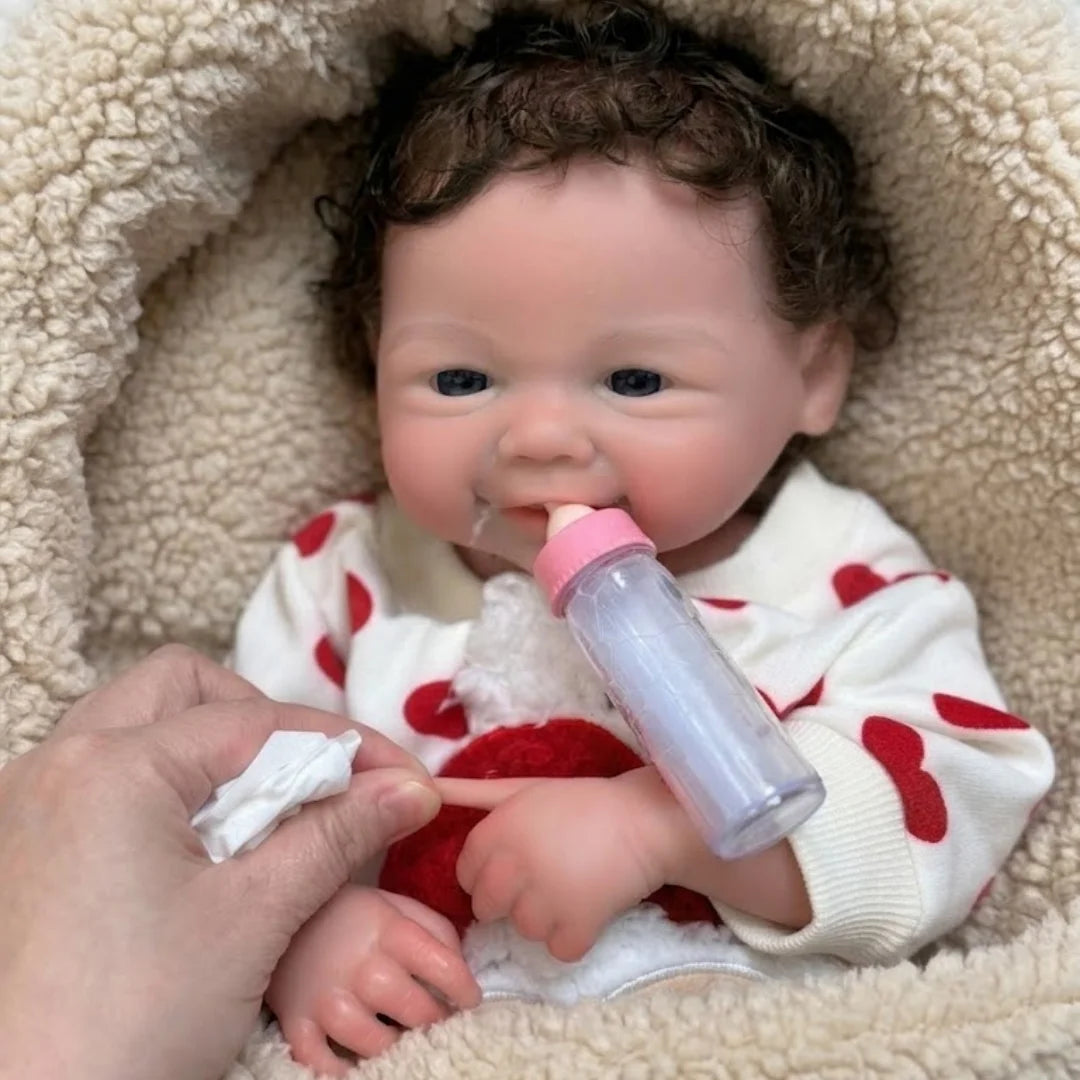 OtardDolls-45cm Open Mouth Solid bebe reborn de silicona Girl Dolls With Rooted Hair Handmade Paint & Unpaint Skin Reborn Doll