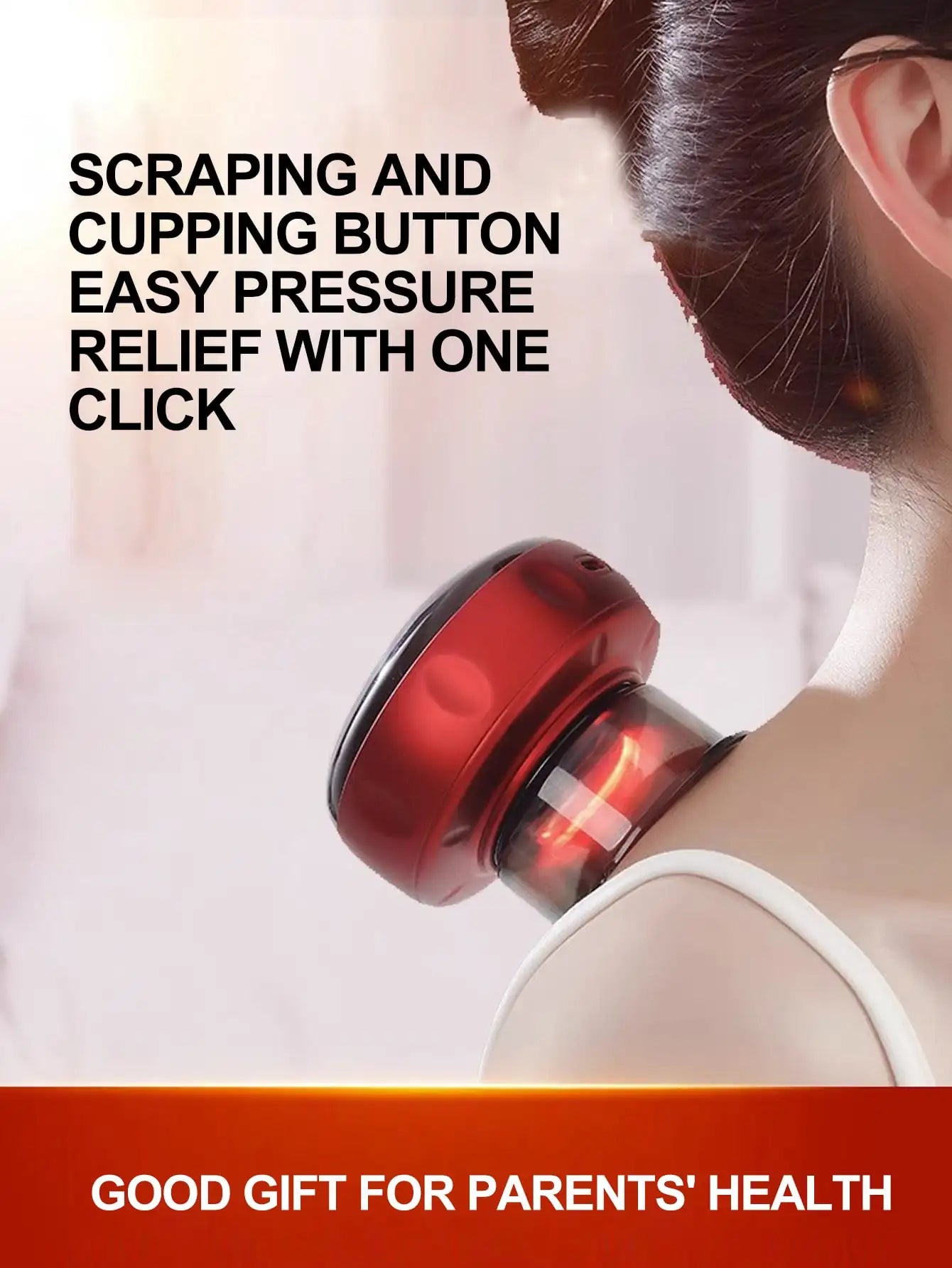 Electric vacuum cupping, scraping, skin massage device, body heating, scraping,suction cup treatment set, health and portabilit