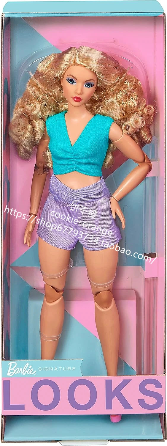 Authentic Barbie Looks Series Fashion Collection Dolls Black High Sister Collection Items Girls' Social Multi Joint Play Toys