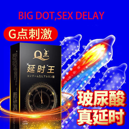 5D Dotted Condoms with mustache Ribbed G Point Latex Ultra Thin Condom Orgasm Contraceptives Stimulate Vaginal adults Sex Toys