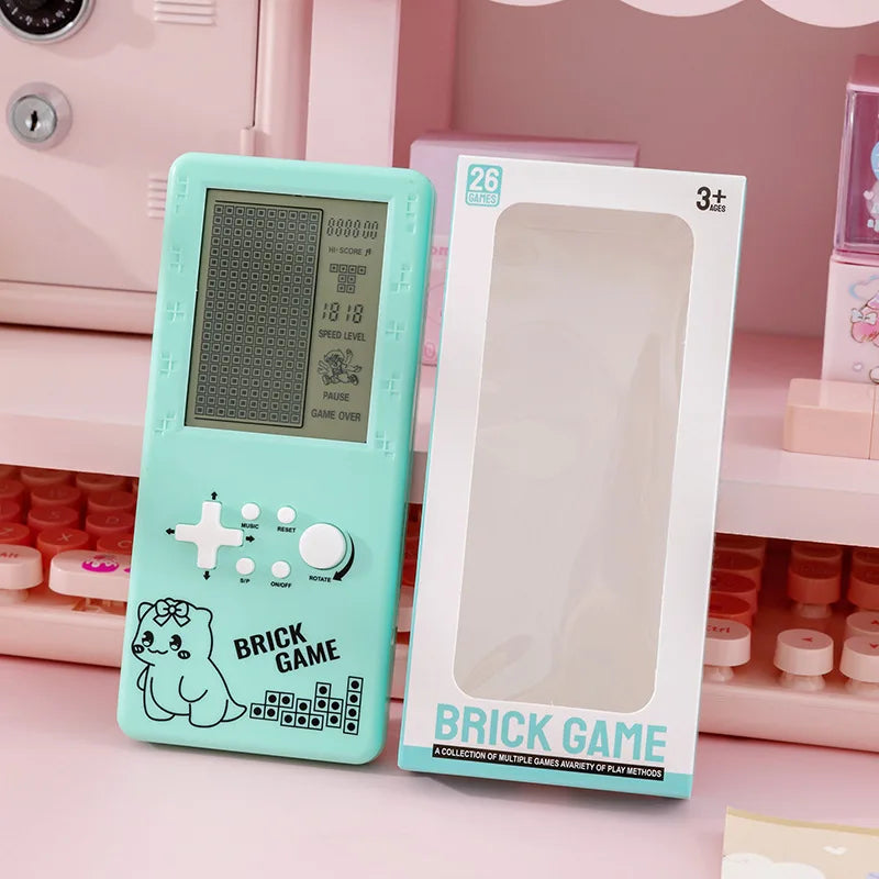 1/2/3PCS Cartoon Brick Game Handheld Console Big Size Retro Russian Block Game Portable Toy For Children Party Favor Present